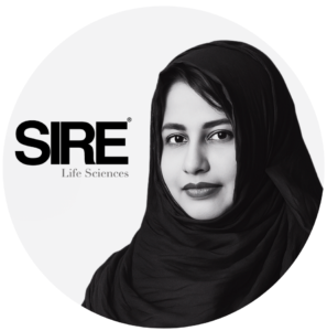 Portretfoto van Ayesha Ullah, consultant bij SIRE® Life Sciences